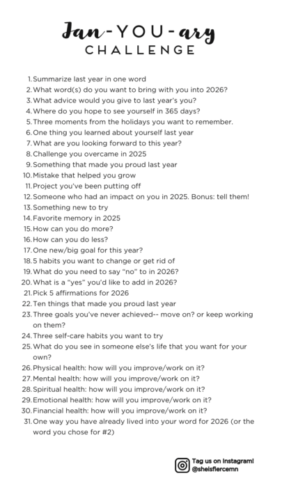 ✨ Welcome to Jan-YOU-ary ✨