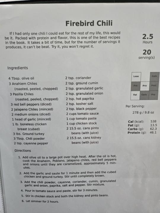 Chili Recipe