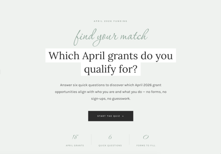 APRIL GRANT DEADLINES!! I'll Match You!!