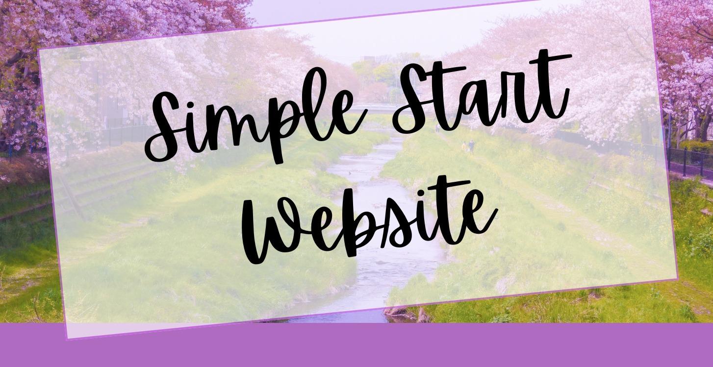 One Page Simple Start Website