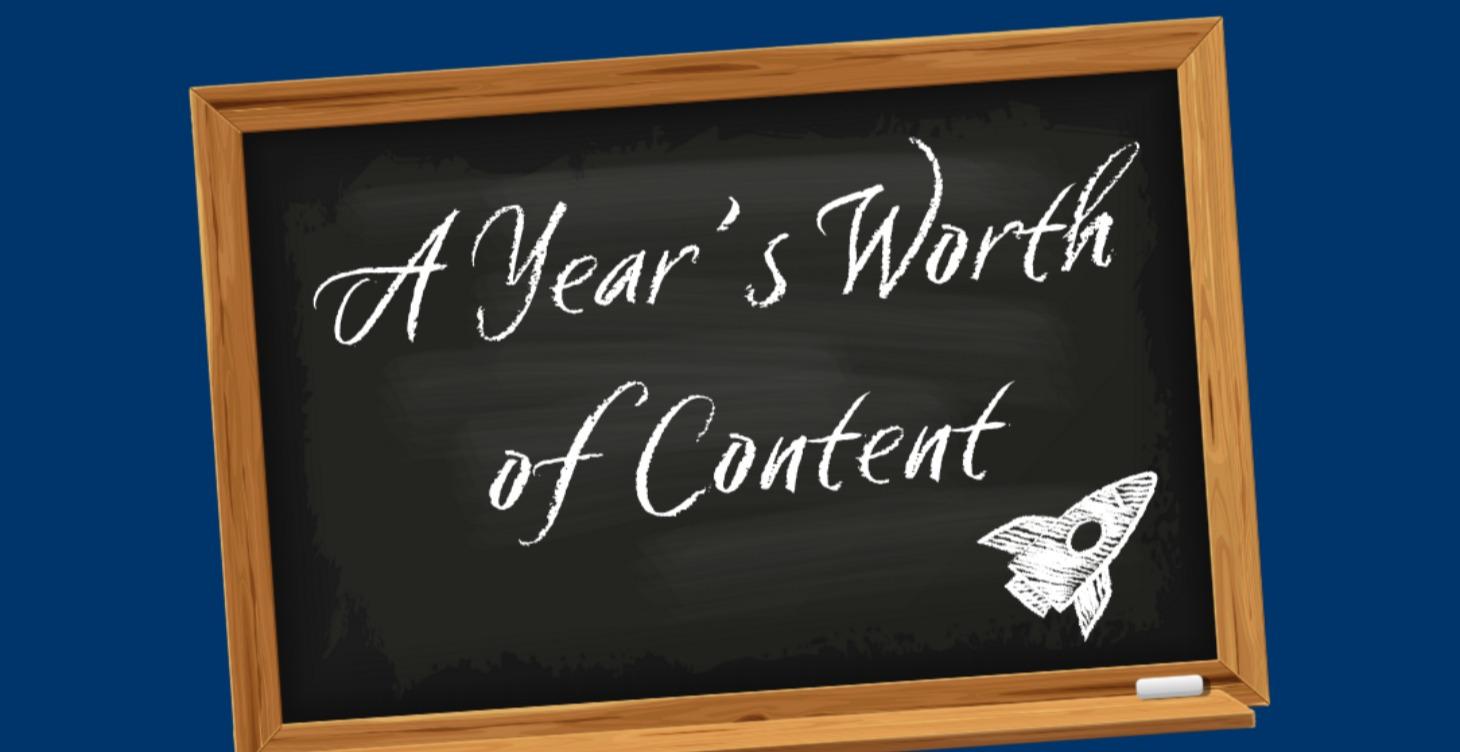 📌 A Year's Worth Of Content
