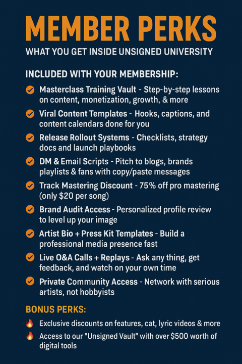 MEMBER PERKS - START HERE 🤙