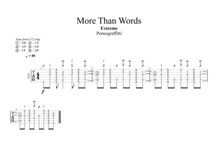 More Than Words (Appunti della LIVE)