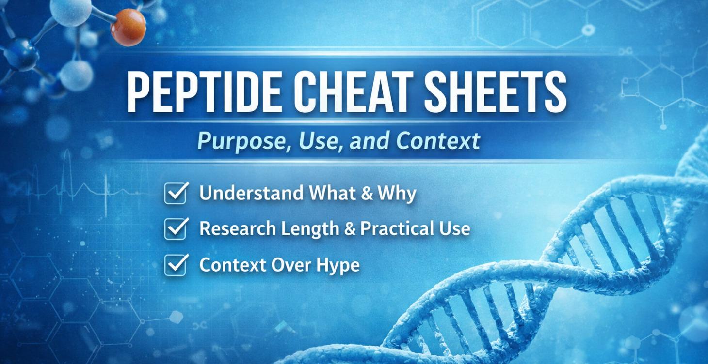 Peptide Cheat Sheets: Purpose, Use, and Context