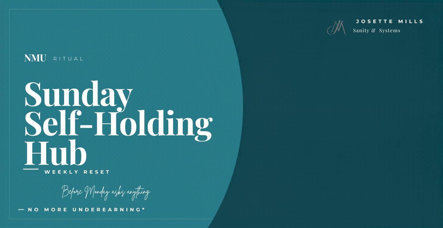 Sunday Self-Holding Hub