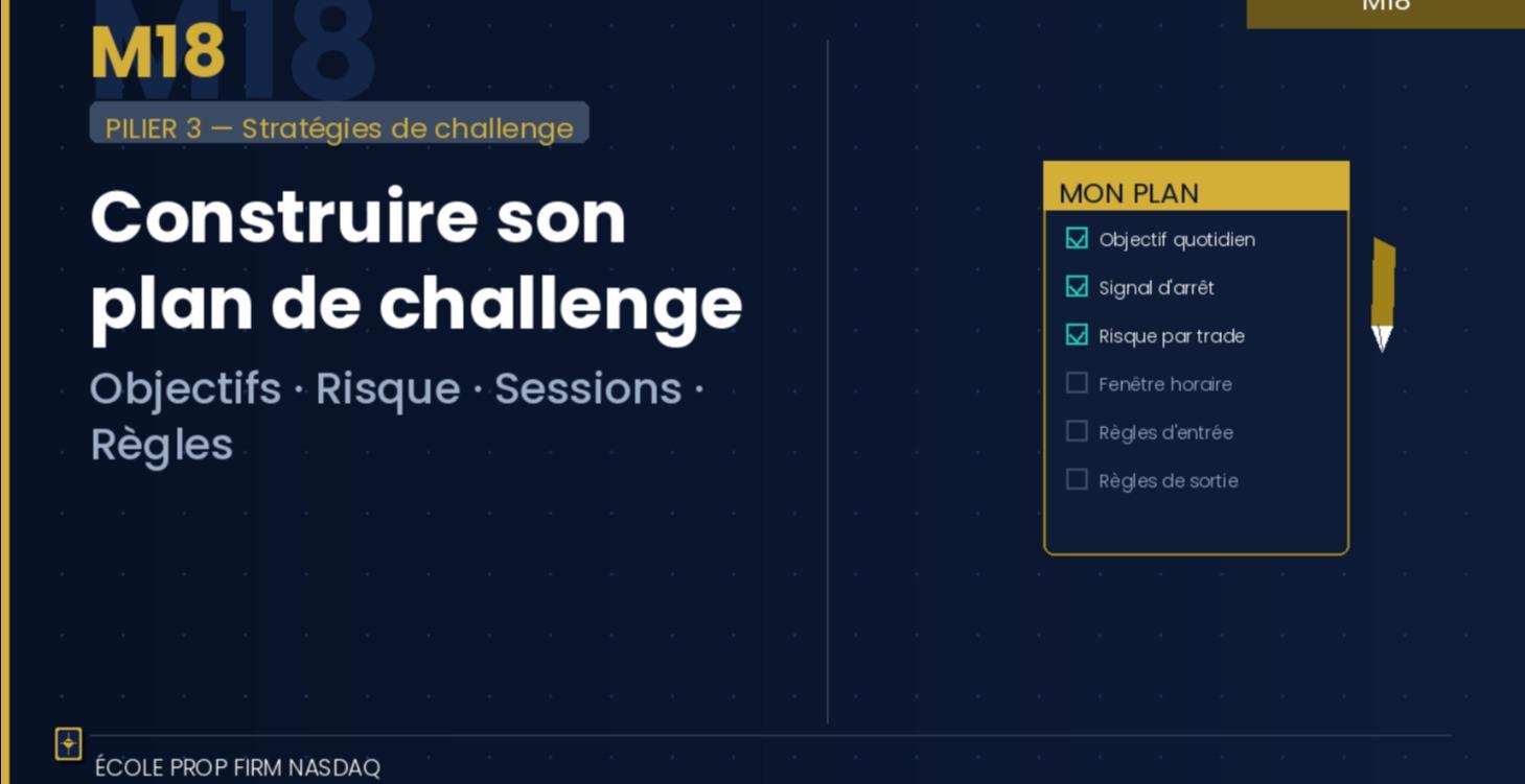 M18 — Construire son plan de challenge