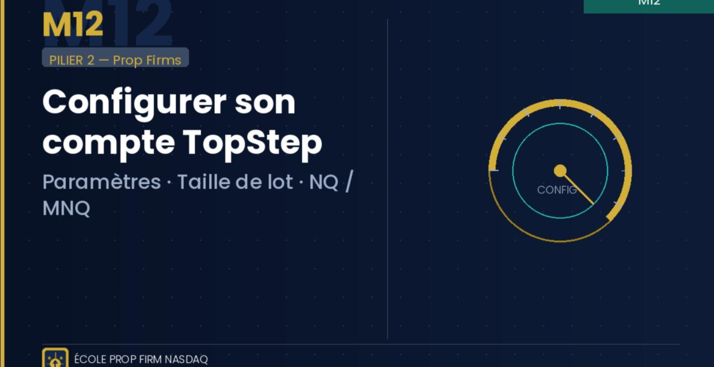 M12 — Configurer son compte TopStep