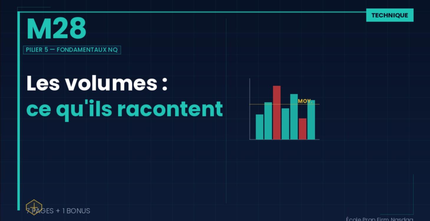 M28 — Les volumes : ce qu'ils racontent