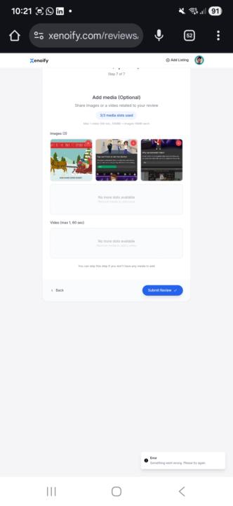 Getting error when uploading 