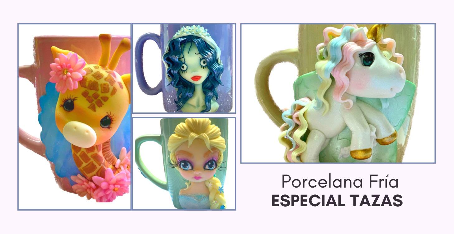ESPECIAL TAZAS DECORADAS CON PORCELANA FRÍA