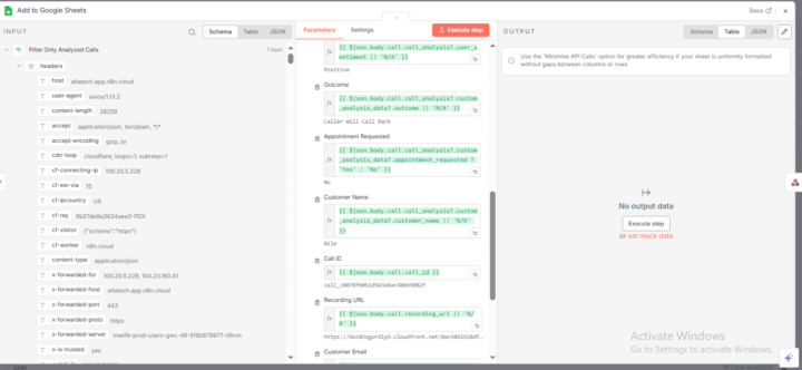 Retell AI to Google Sheets Automation with n8n