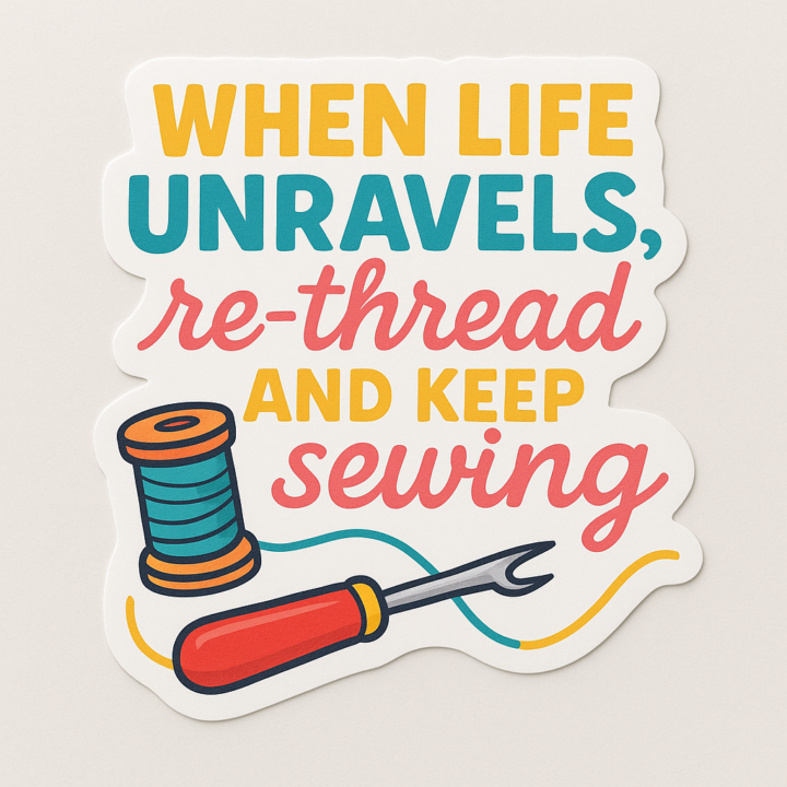 Just keep sewing, just keep sewing.
