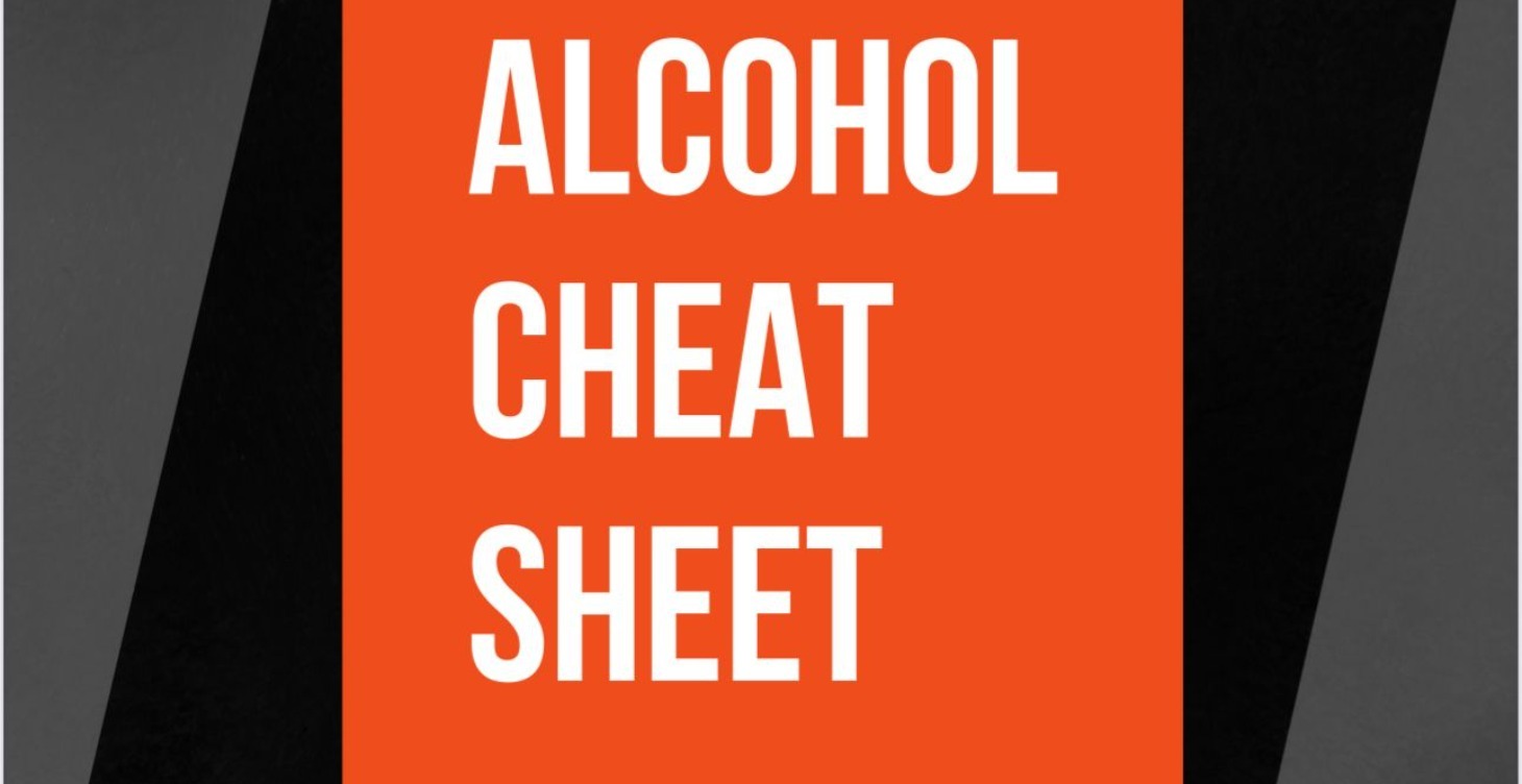 Alcohol cheat sheed