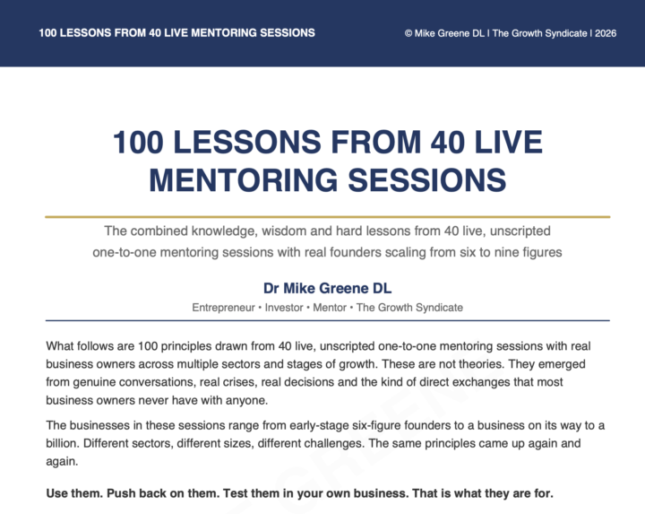 🔴 AVAILABLE NOW - 100 Lessons from 40 Live Mentoring Sessions