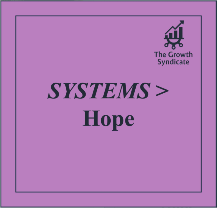 Your business runs on hope, not systems.