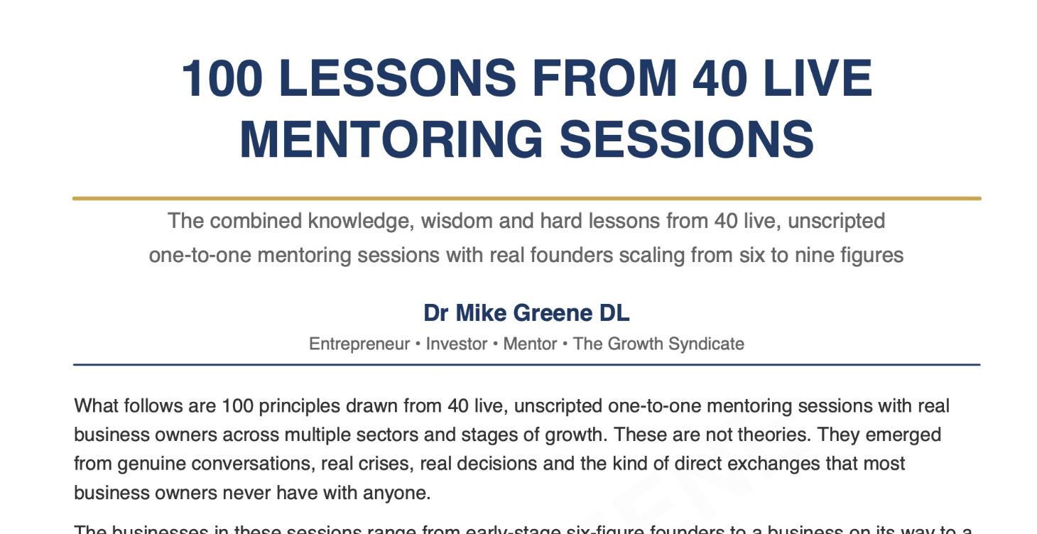 100 Real Business lessons