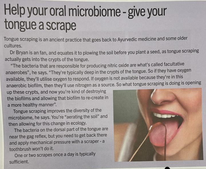 Tongue scraping 
