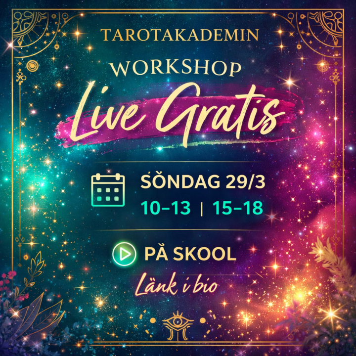 Söndag 29/3 10-13,15-18 Live workshop (gratis)