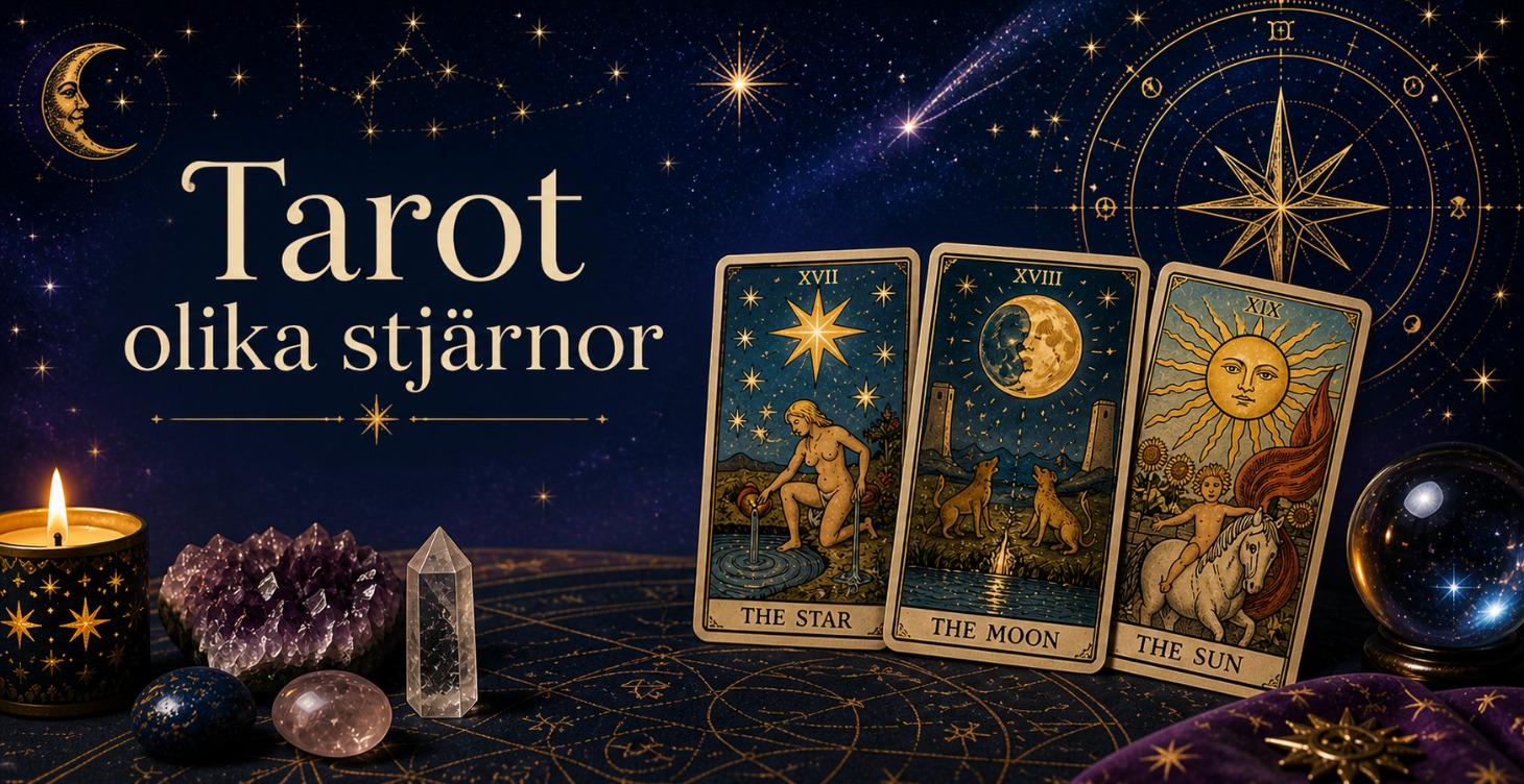 Tarot Olika stjärnor
