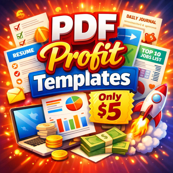 🔵 $5 PDF Profit Templates - level 2 - FOR Beginners Earn Creating & Selling Digital PDF Digital Products 📌