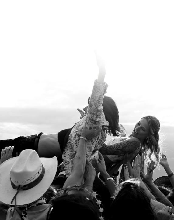 i crowd surfed out of our ceremony