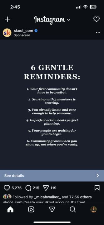 Skool ad blessing my feed with wisdom 👌🏼✨