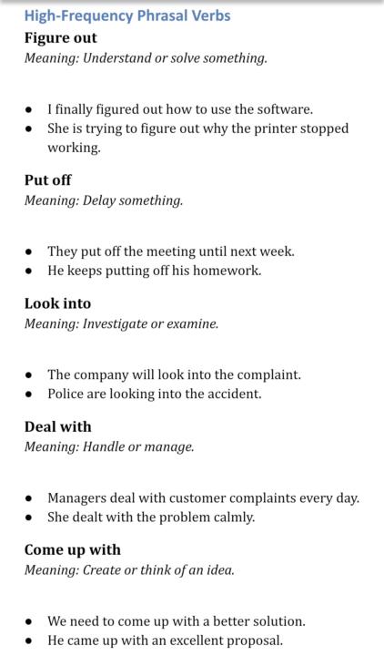 Phrasal Verbs and Natural Expressions