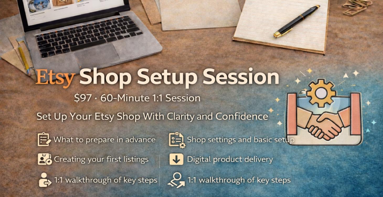 Etsy Shop Setup Session (1:1)