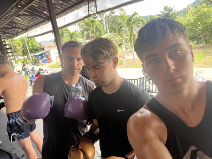 Muay Thai with Dad and Oliver