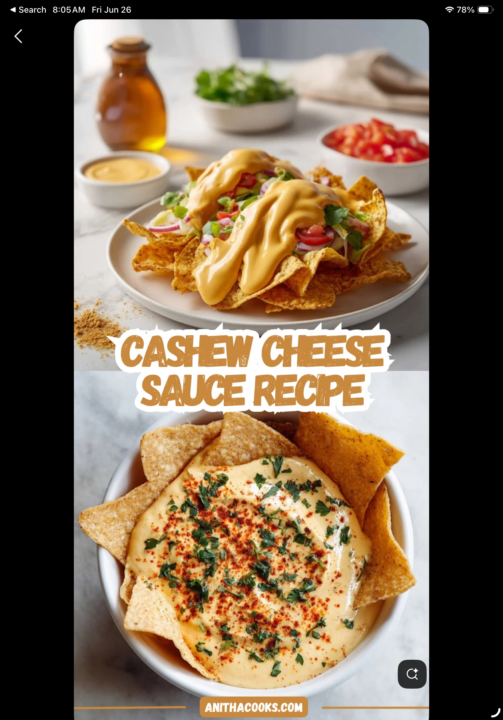 Week 4-Vegan Cheese Sauce made with cashews