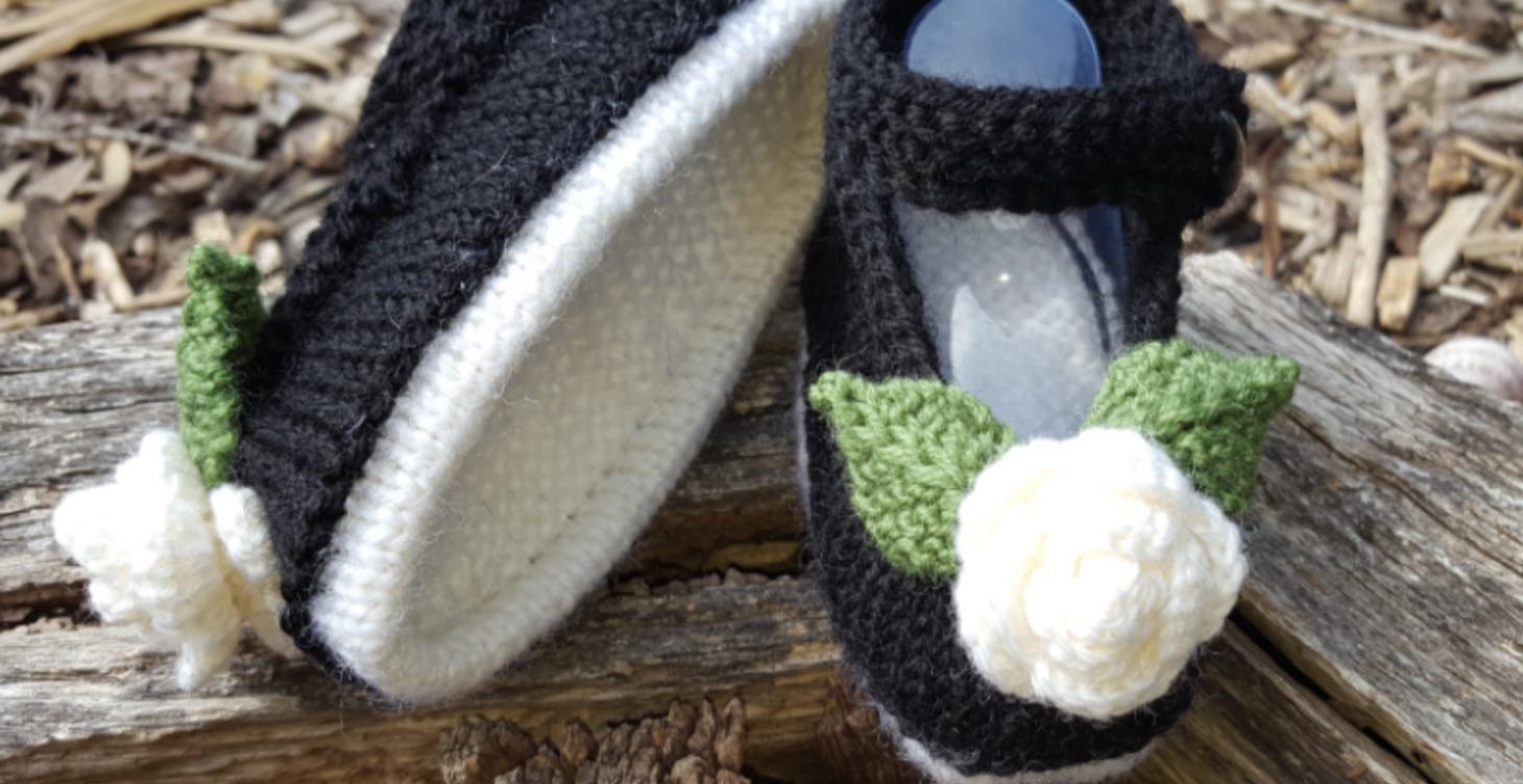 How to Work the Sole of My MaryJane Bootie Pattern