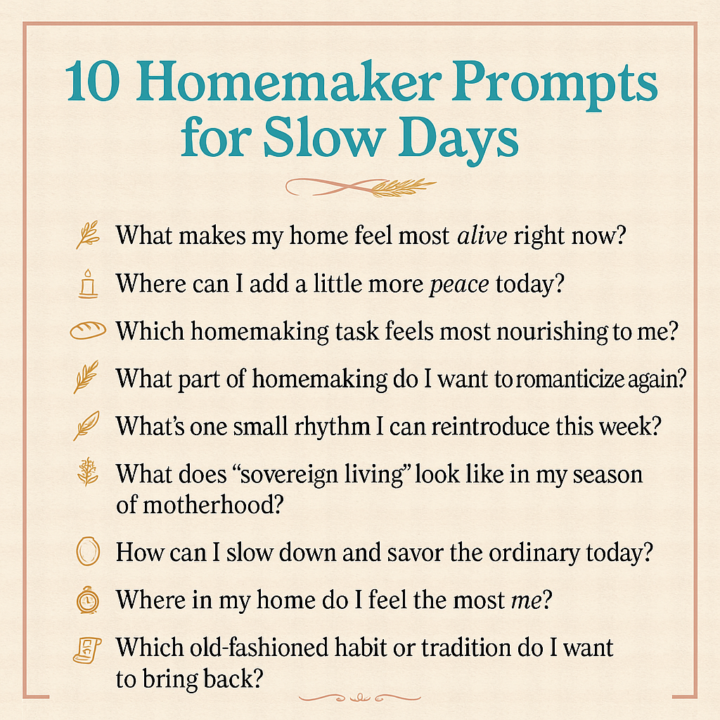 Homemaking prompts