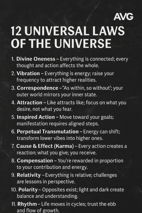 12 Universal Laws of the Universe