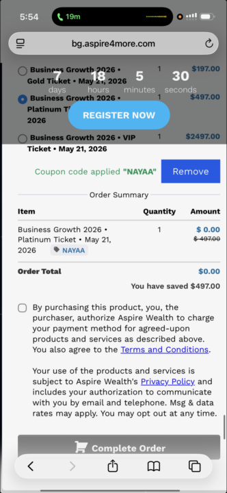 🤯Free tickets to $497 Event thanks to Nayaa🤝