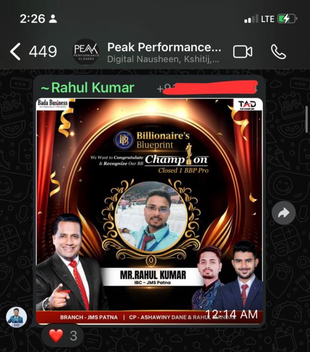 Success Story 2 (Ranked in Top 100 Salespeople)