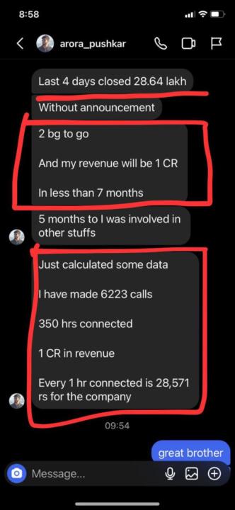 Success Story 4 (1 Crore in a year)