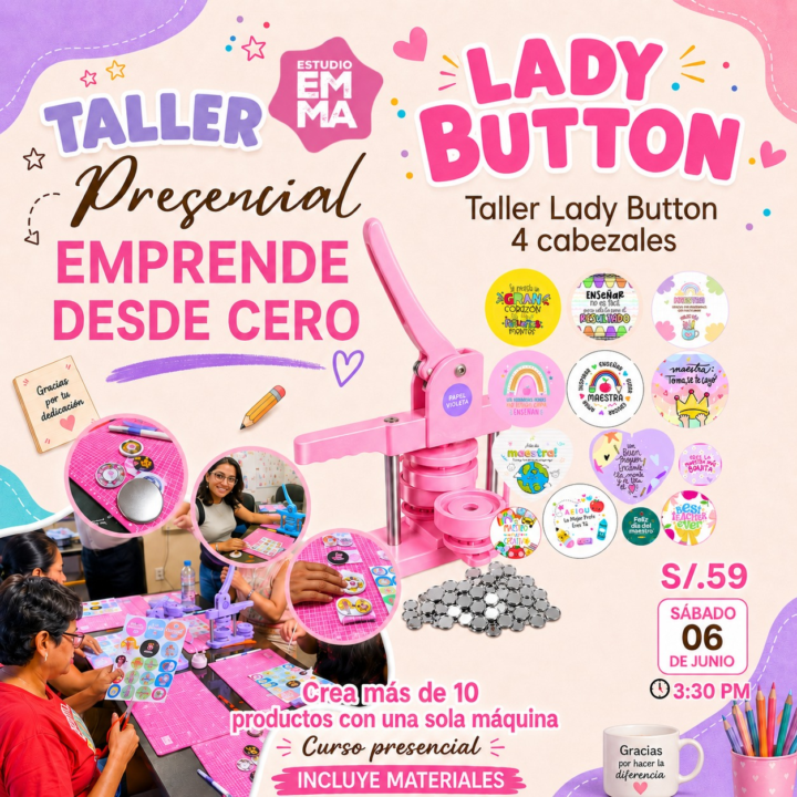TALLER PRESENCIAL - LADY BUTTON 6 JUNIO 2026