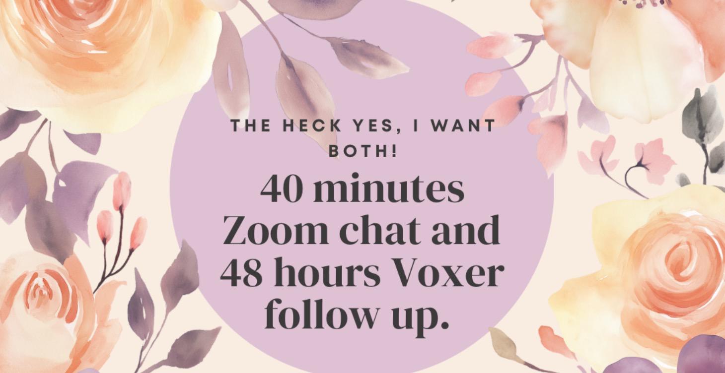 🎥🎧 Zoom Call & Voxer Follow-Up 🤍