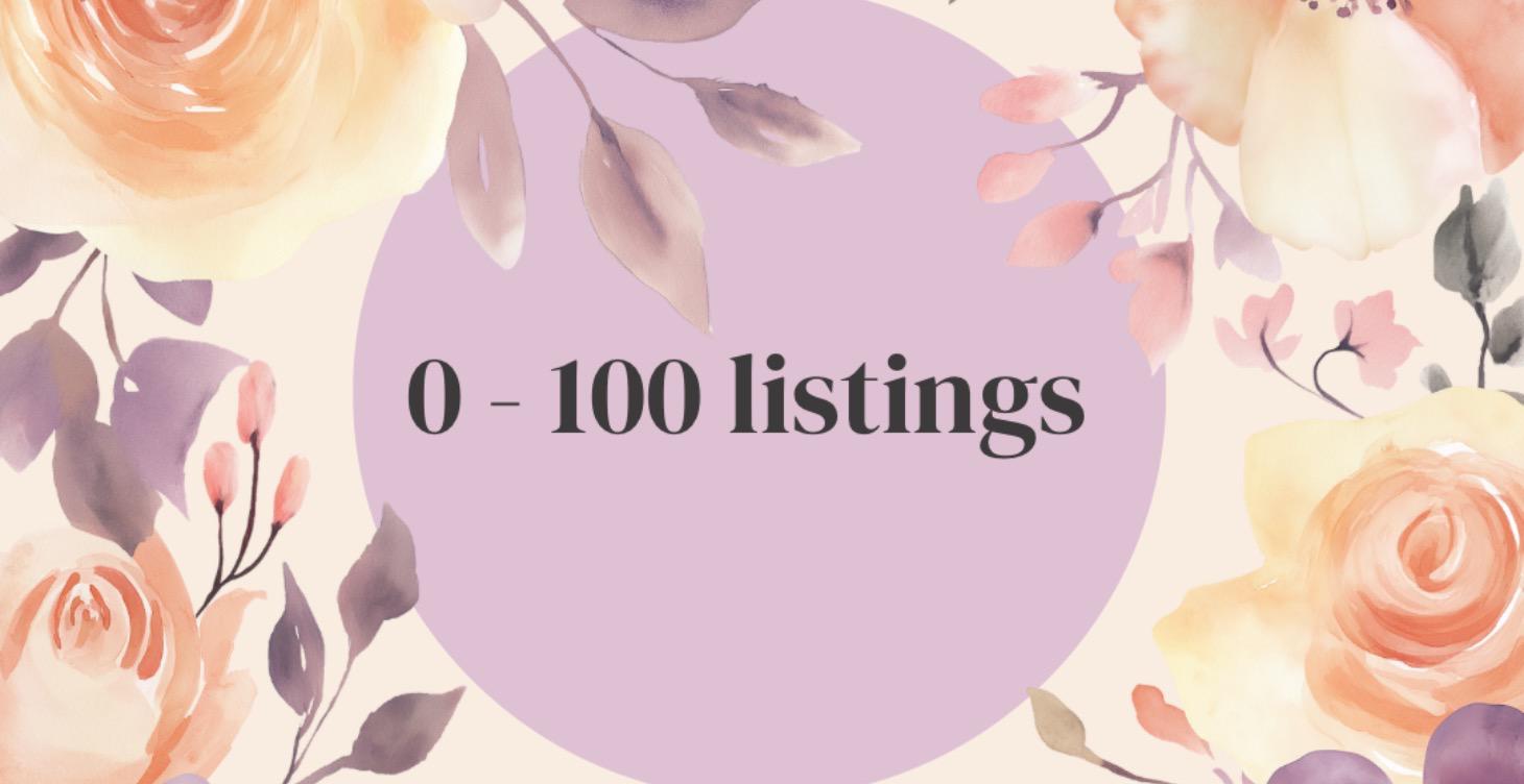 0 - 100 listings
