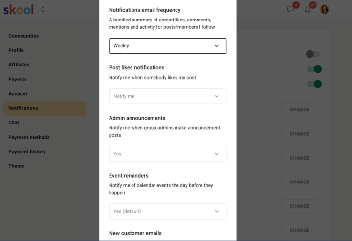 I just deleted 400+ Skool notification emails....