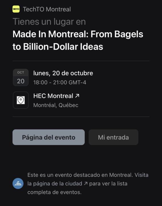Made in Montreal event 