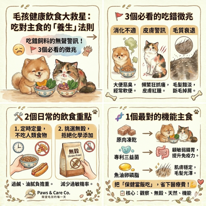 🍴 毛孩健康飲食大救星：吃對主食的「養生」法則