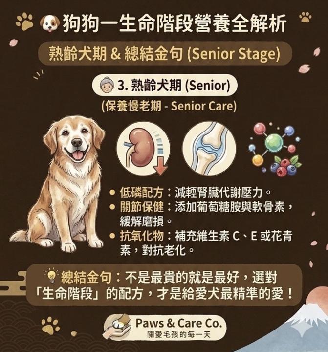 🐶 狗狗一生怎麼吃？三大階段營養重點全解析