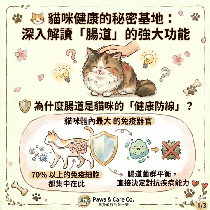 🐱 貓咪健康的秘密基地：深入解讀「腸道」的強大功能