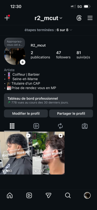 Création d’un compte insta 📸💈