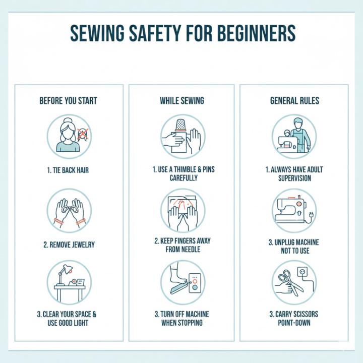 Before You Sew: Safety Rules + How to Thread Your Machine