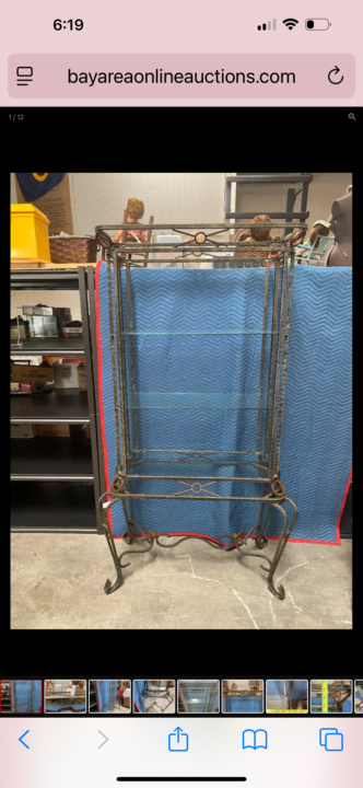 Free - Wrought Iron / Glass Shelves Rohnert Park
