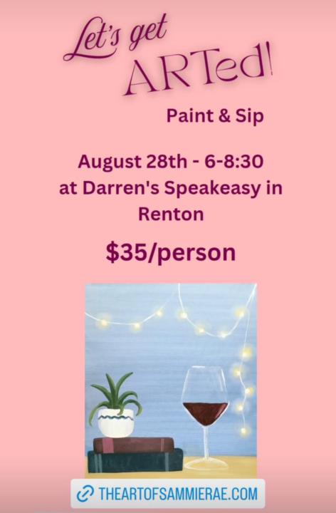 Paint and Sip night 🤗