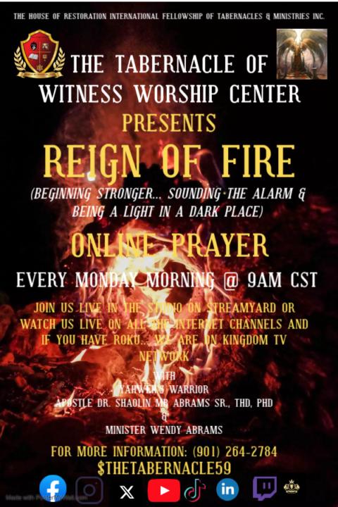 REIGN OF FIRE MORNING MANNA: BEGIN STRONG & SOUND THE ALARM IN A DARK PLACE