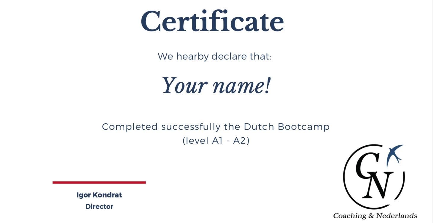 Get your Certificate